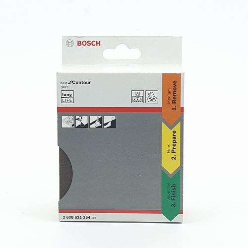 BOSCH ฟองน้ำขัด แบบแผ่น (3 ชิ้น/แพค)