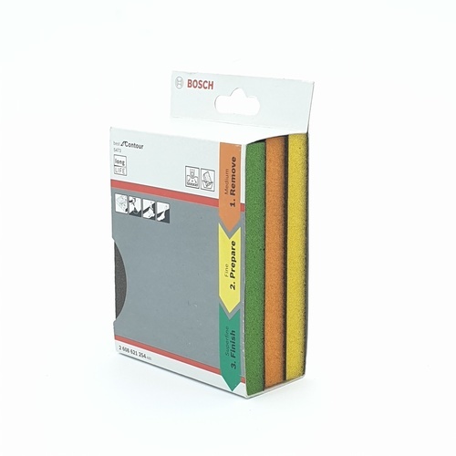 BOSCH ฟองน้ำขัด แบบแผ่น (3 ชิ้น/แพค)