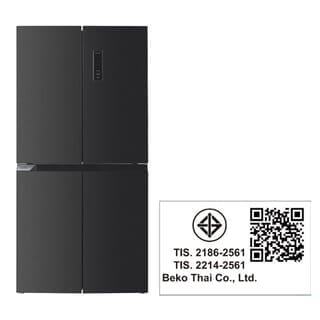 BEKO ตู้เย็น Multi Doors ขนาด 16.5 คิว รุ่น GNO46624HFSK สี DARK INOX