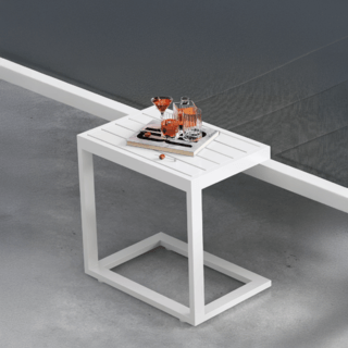 SUMMER SETโต๊ะ outdoor อลูมิเนียม Rang ขนาด 45x45x50 ซม. สีขาว