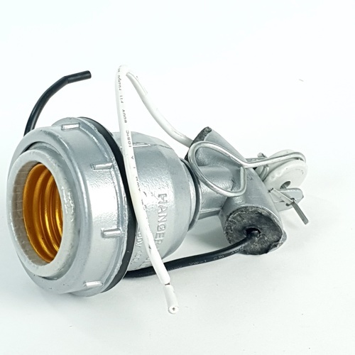 ขั้วห้อยกันน้ำ E27 สีเทา