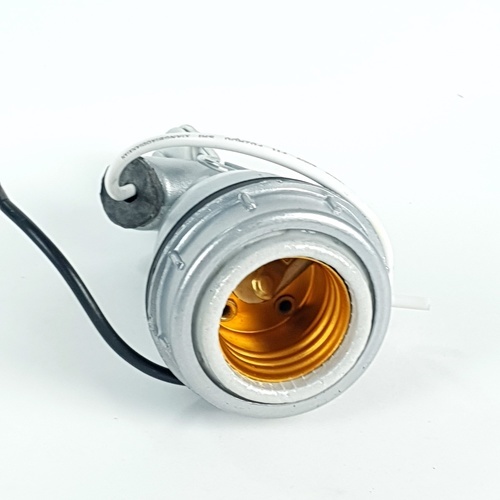 ขั้วห้อยกันน้ำ E27 สีเทา