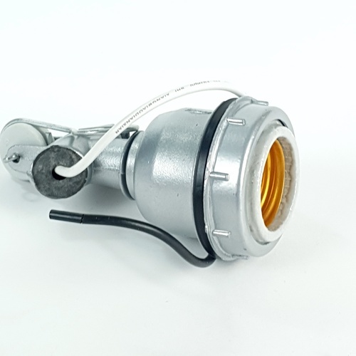 ขั้วห้อยกันน้ำ E27 สีเทา