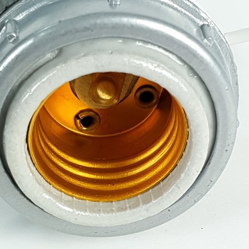 ขั้วห้อยกันน้ำ E27 สีเทา