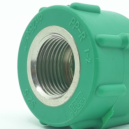 ERA ข้อต่อตรงเกลียวใน PPR 3/4(25mm)x1/2(18) สีเขียว
