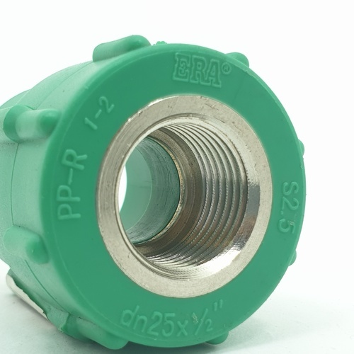 ERA ข้อต่อตรงเกลียวใน PPR 3/4(25mm)x1/2(18) สีเขียว