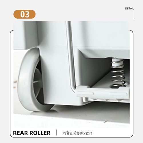 ICLEAN ถังขยะฝาเปิดมีที่เหยียบทรงเหลี่ยม 20 ลิตร รุ่น XHL-4283 ขนาด 21×38×43 ซม. สีเทา 