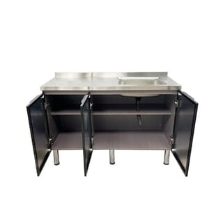 CLOSE ตู้ซิงค์หน้าบานไฮกลอสปิดผิว ขนาด 120×50×85 ซม. S-120 CALISTA สีไม้ธรรมชาติ (1/3)