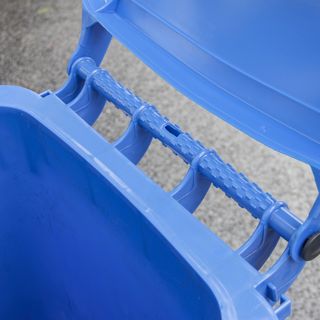 KLEANZY ถังขยะเทศบาลฝาเรียบทรงเหลี่ยม 240 ลิตร รุ่น TG51805-BU ขนาด 74x59x100 ซม. สีน้ำเงิน (ขยะทั่วไป) 1/4