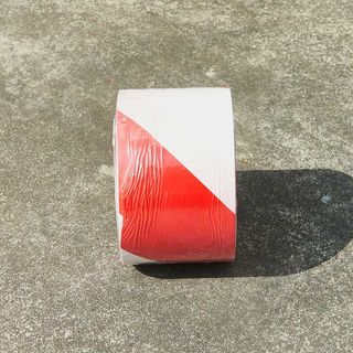 YAMADA เทปกั้นเขตพื้นที่อันตราย ขนาด 3 นิ้วx100m. สีขาว-แดง