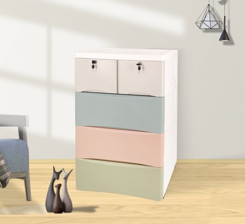 GOME ตู้ลิ้นชัก 4 ชั้น รุ่น 3YDL-003 ขนาด 40x58x93 ซม. สีพาสเทล