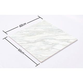 Marbella กระเบื้องเซรามิคปูพื้น 60x60 ซม. รุ่น วอนัส ไวท์   EZ667 ผิวกึ่งเงากึ่งด้าน  random  (4P)