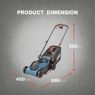 SENIX รถเข็นตัดหญ้าไฟฟ้า 380 มม. 1,600W (พ่วงสายไฟ 8 เมตร) รุ่น LPPE16-M1-EU สีน้ำเงิน - ดำ