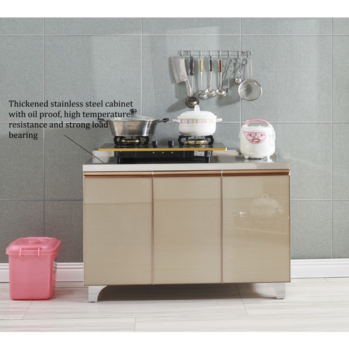 KOCH KITCHEN ตู้พร้อมท็อปสเตนเลส 120x50x80 ซม. BLINKS สีครีม