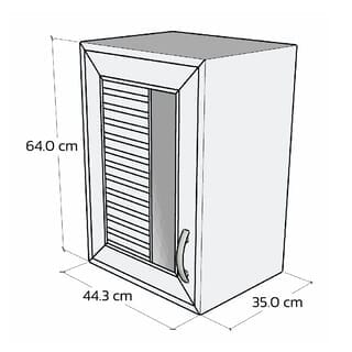 WT ตู้ลอยเดี่ยว GRZ-222/ขาว GRZ-222 สีขาว