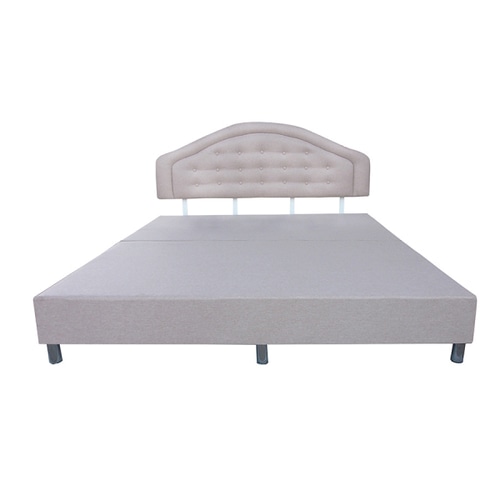 TRUFFLE บล็อกที่นอน+หัวเตียง รุ่น Honey ผ้า Canvass ขนาด 5F สีน้ำตาลอ่อน