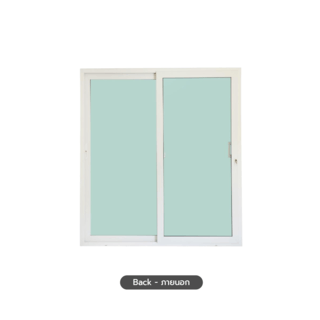 WELLINGTAN ประตูไวนิล บานเลื่อน SS GD003 200x205ซม. สีขาว พร้อมมุ้ง