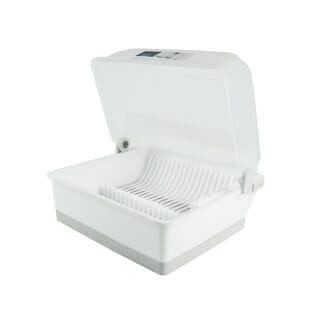 GOME ที่คว่ำจานพร้อมฝาครอบ 42x48x27 ซม. สีขาว