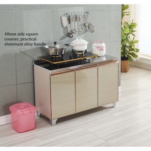 KOCH KITCHEN ตู้พร้อมท็อปสเตนเลส 120x50x80 ซม. BLINKS สีครีม