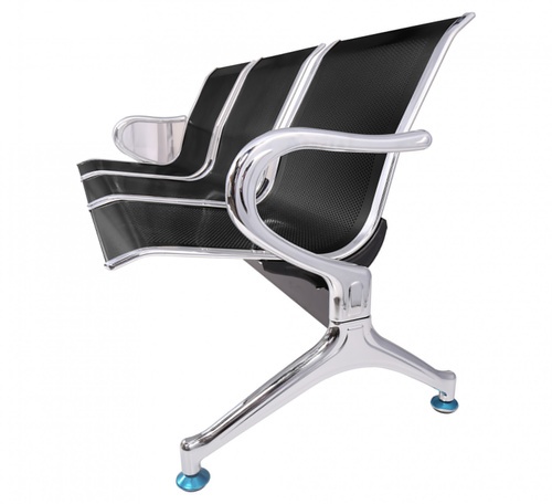 SMITH เก้าอี้แถว 3 ที่นั่ง รุ่น SJ8888C-BK ขนาด 68×175×77ซม. สีดำ (1/3)