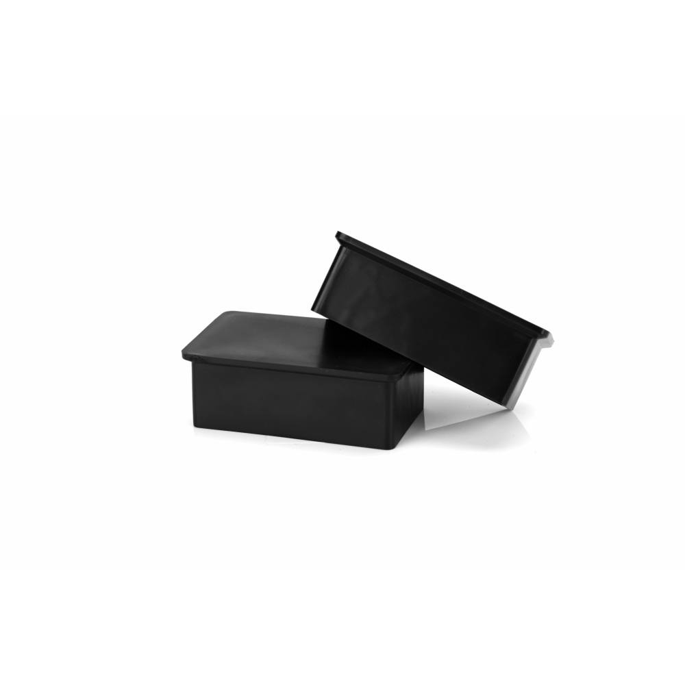 TORSTEN พลาสติกรองขาโต๊ะสี่เหลี่ยมผืนผ้า (สวมนอก) รุ่น 1XY-010-1/12x3 ขนาด 1-1/2”x3” แพ็ค 2 ชิ้น สีดำ