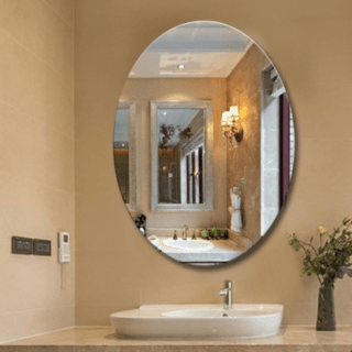 Nice กระจกเงาไม่มีกรอบ ทรงรี รุ่น JLLS005 ขนาด 45x60ซม. สีใส