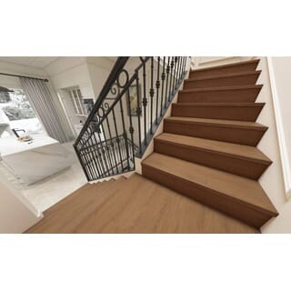 จมูกชานพักบันได SPC Click lock 114x1220x4+1mm IXPE  items No. 1210 สีไม้สักอ่อน  (6 pcs / box)                                  
