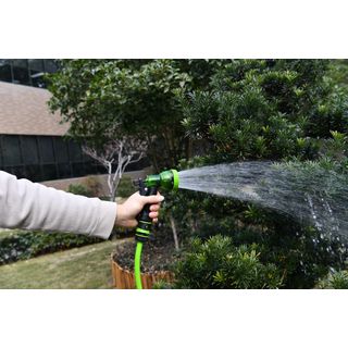 Tree O ปืนฉีดน้ำ(โปร่งแสง)ปรับ7รูปแบบ รุ่นGLB-8219-0 สีเขียวดำ