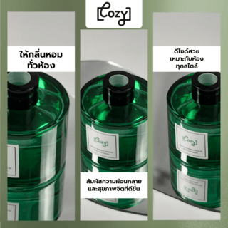 COZY ก้านไม้หอมปรับอากาศ กลิ่น Green Bamboo Breeze ขนาด 150 ml.