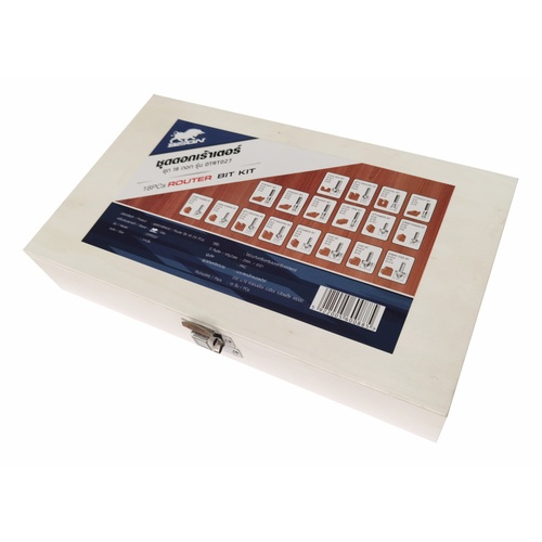 BISON ชุดดอกเร้าเตอร์ ¼ นิ้ว (18 ดอก) รุ่น DTRT027