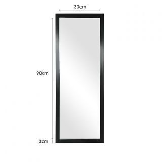 Nice กระจกมีกรอบ (PS)  รุ่น สลิม-แบล็ค ขนาด 30x90 ซม. สีดำ