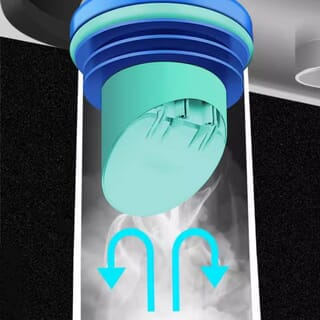 Verno ปะเก็นกันกลิ่นสามชั้นABS พร้อมฝาปิด รุ่น TO01