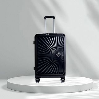 WETZLARS กระเป๋าเดินทาง ขนาด 20 นิ้ว พร้อมช่องใส่ของด้านหน้า รุ่น Blossom-02 ขนาด 21x33x50 ซม. สีดำมิดไนท์