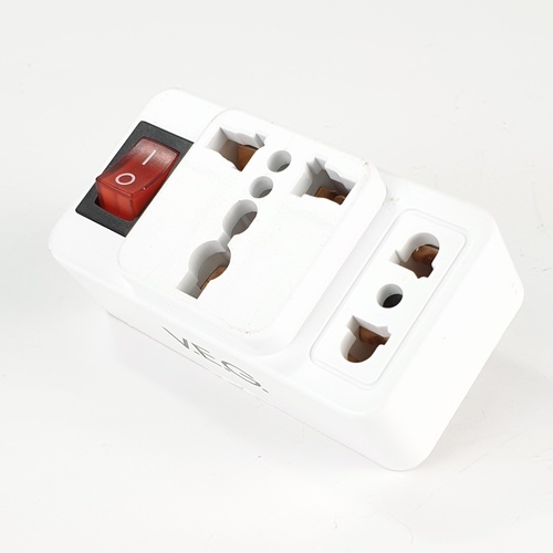 V.E.G. ปลั๊กแปลงไฟ Universal Socket Adapter 2 ช่อง 1 สวิตซ์ รุ่น SH-8A