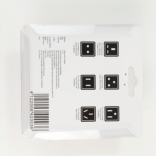 V.E.G. ปลั๊กแปลงไฟ Universal Socket Adapter 2 ช่อง 1 สวิตซ์ รุ่น SH-8A