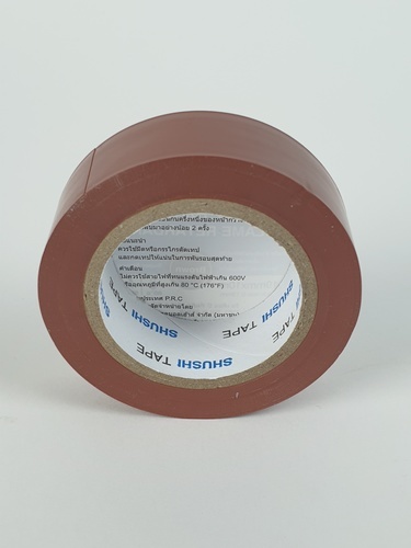 SHUSHIเทปพันสายไฟทั่วไป (รุ่นประหยัด) ¾” 0.13mm ยาว 10m รุ่น 2130Z-107 brown
