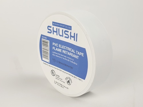 SHUSHI เทปพันสายไฟทั่วไป ¾” 0.18mm ยาว 10m รุ่น SS1993-102 white