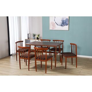 DELICATO โต๊ะอาหารรอนนี่ ขนาด 120x70x75 ซม. ลายไม้ (1/2)