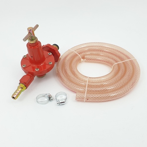 CLOSE หัวปรับแก๊สแรงดันสูงพร้อมสาย 1.5 เมตร HPR-15 H/SET สีแดง