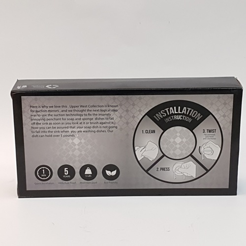 ชั้นวางของสเตนเลส แบบดูดติดผนัง รุ่น ZXYC003 ขนาด 15 x 35 x 13.5 cm.