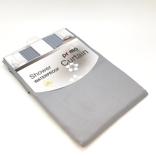 Primo ม่านห้องน้ำโพลีเอสเตอร์ รุ่น DDF010-GY ขนาด 180x180 ซม. สีเทา