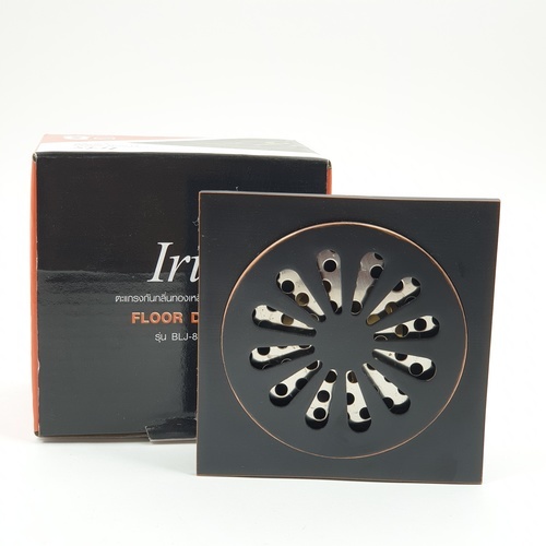 Iris ตะแกรงกันกลิ่น-กันแมลงทองเหลืองชุบ รุ่น BLj-8821   สีดำแมท