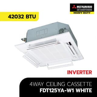 MITSUBISHI HEAVY DUTY เครื่องปรับอากาศ 4 ทิศทาง ขนาด 42032 BTU (Inverter) รุ่น FDT125YA-W1 สีขาว