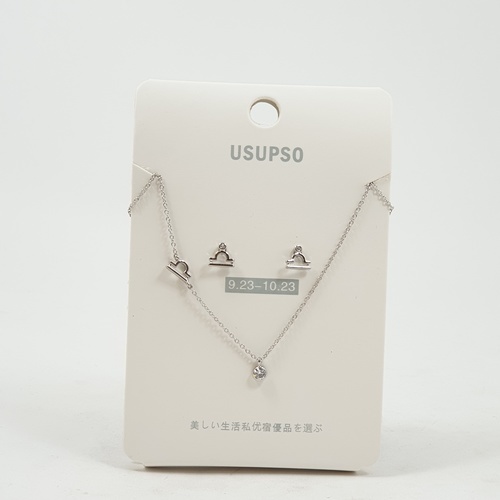 USUPSO ชุดต่างหู+สร้อยคอ (Libra) (#H)