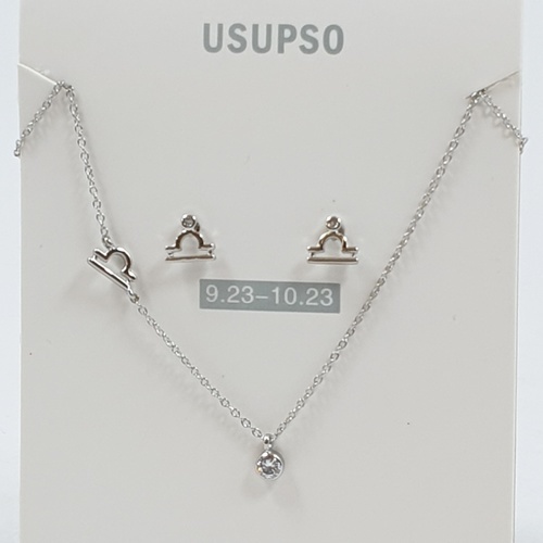 USUPSO ชุดต่างหู+สร้อยคอ (Libra) (#H)