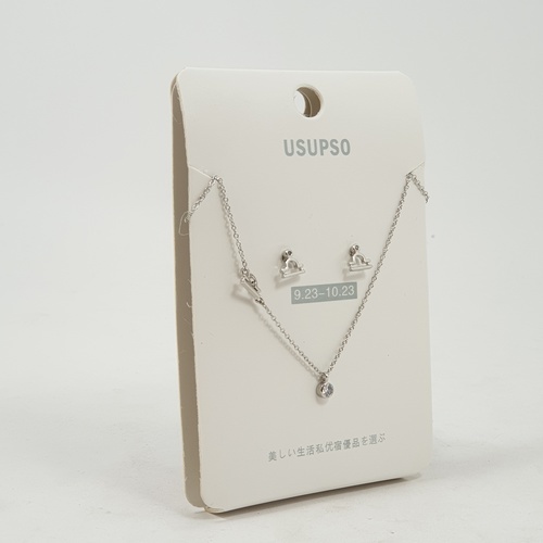 USUPSO ชุดต่างหู+สร้อยคอ (Libra) (#H)