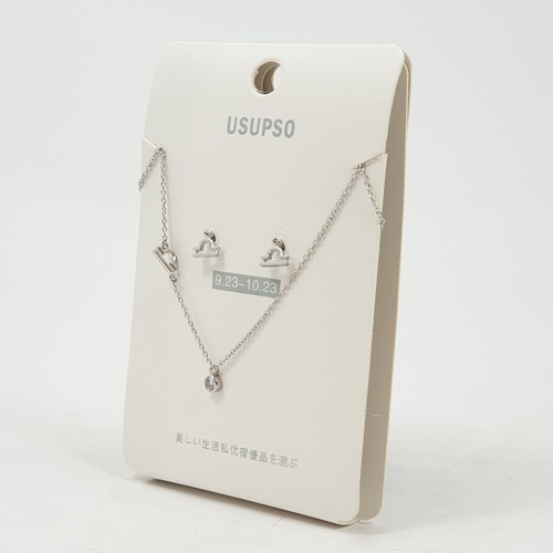 USUPSO ชุดต่างหู+สร้อยคอ (Libra) (#H)