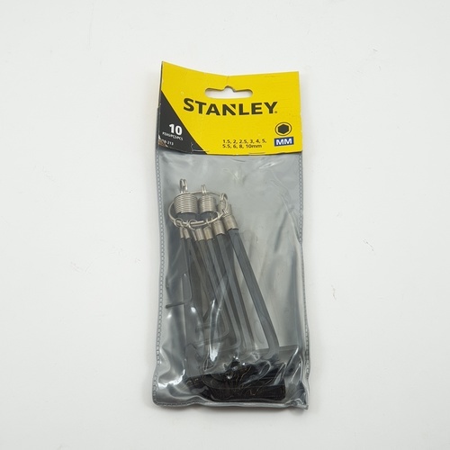 STANLEY ประแจหกเหลี่ยม 10ตัว/ชุด รุ่น 69-213