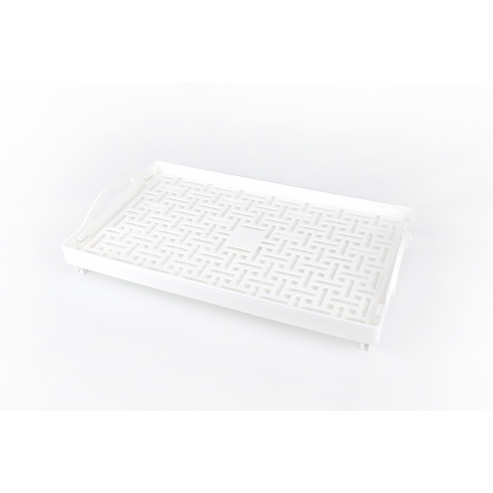 GOME ถาดเสิร์ฟอาหารพลาสติก 24x40x7.5 ซม. PRO KITCH 04 สีขาว