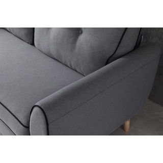 PULITO โซฟาผ้า 3 ที่นั่ง รุ่น BANIKA ขนาด 87x185x89 ซม. สีเทา 